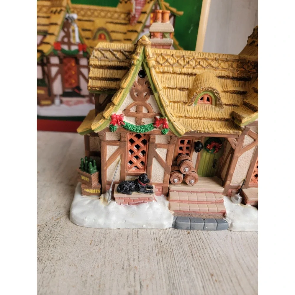 Lemax Haypenny Tavern village accessory Xmas Victorian bar wreath